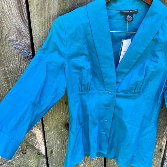 Spenser Jeremy Linen Blend Top Size M - Picture 3 of 6